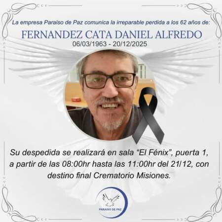 Falleció el Director de Alerta Temprana Misiones, Daniel Fernández Cata imagen-11