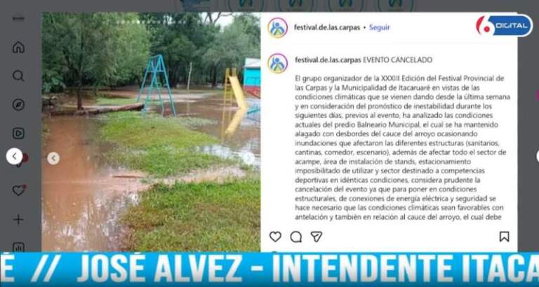 Las lluvias obligaron a suspender el Festival de la Carpa en Itacaruaré y el municipio cerró 2025 con las cuentas equilibradas imagen-36