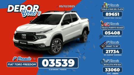 El Deporbono 8 entregó la Fiat Toro Freedom a un posadeño imagen-5