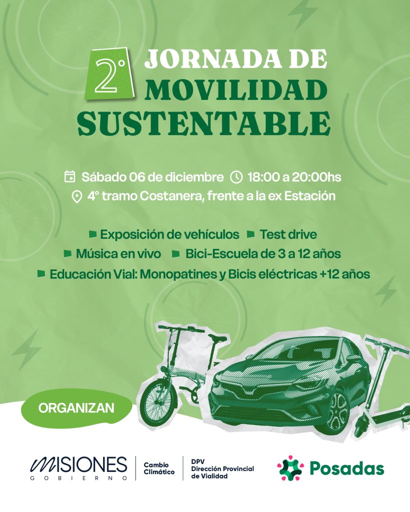 Todo listo para la 2da Jornada de Movilidad Sustentable en la Costanera de Posadas 3 Todo listo para la 2da Jornada de Movilidad Sustentable en la Costanera de Posadas imagen-2