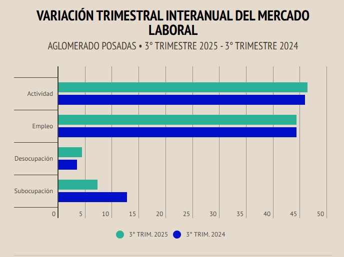 Mercado laboral Posadas 3er Trimestre 2025: 15 mil trabajadores son demandantes de otra ocupación imagen-8