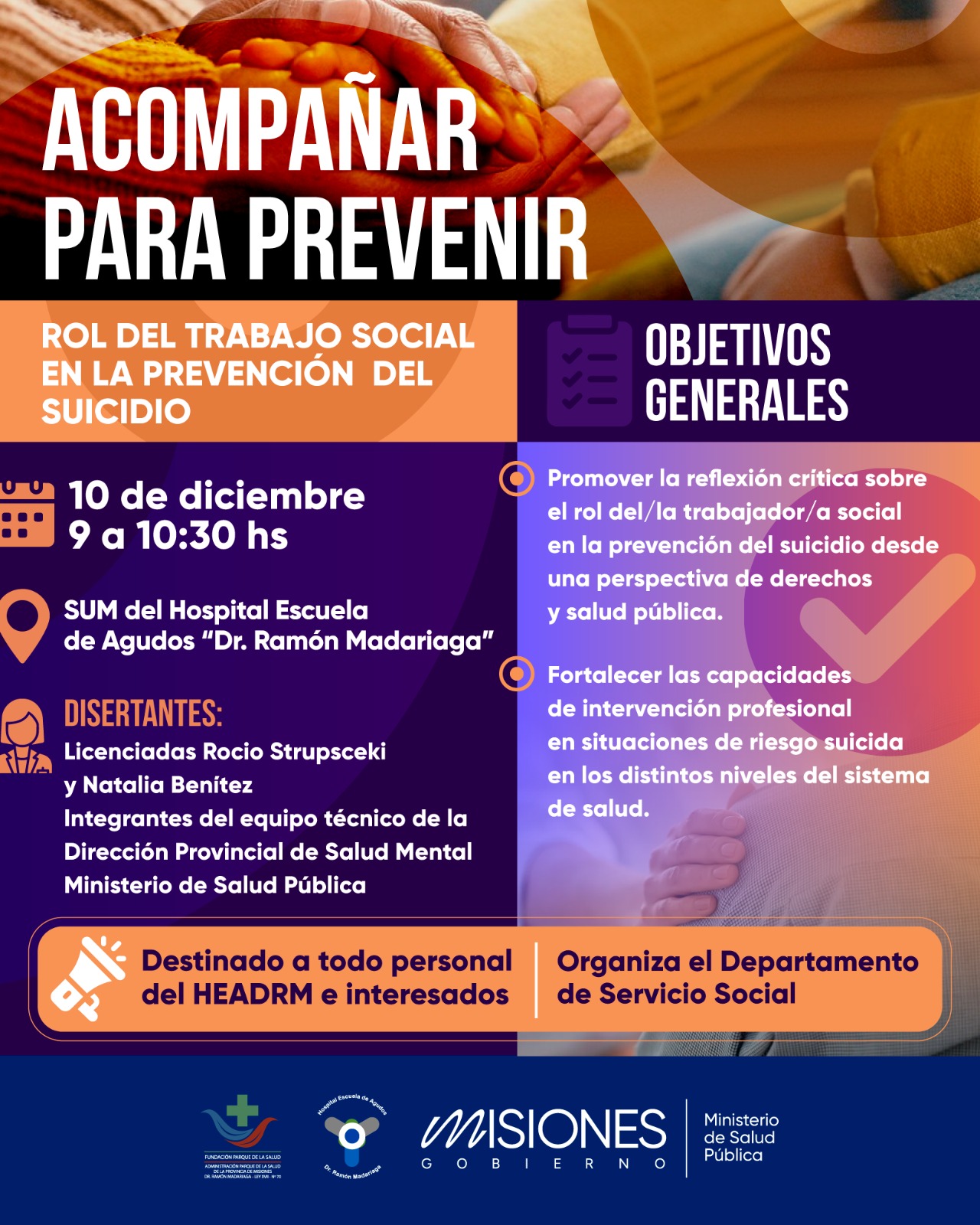 Hospital Madariaga realizará jornada de prevención del suicidio abierta a la comunidad imagen-2