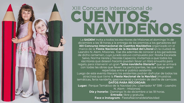 Alem: invitan a la entrega de Premios y Pino Navideño Literario XIII Concurso Internacional de Cuentos Navideños imagen-8