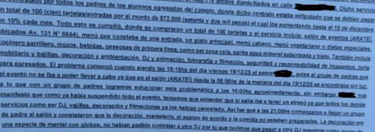 Padres de la Epet 1 denunciaron por «estafa» a empresa contratada para realizar la Recepción de egresados Padres de la Epet 1 denunciaron por "estafa" a empresa contratada para realizar la Recepción de egresados imagen-16