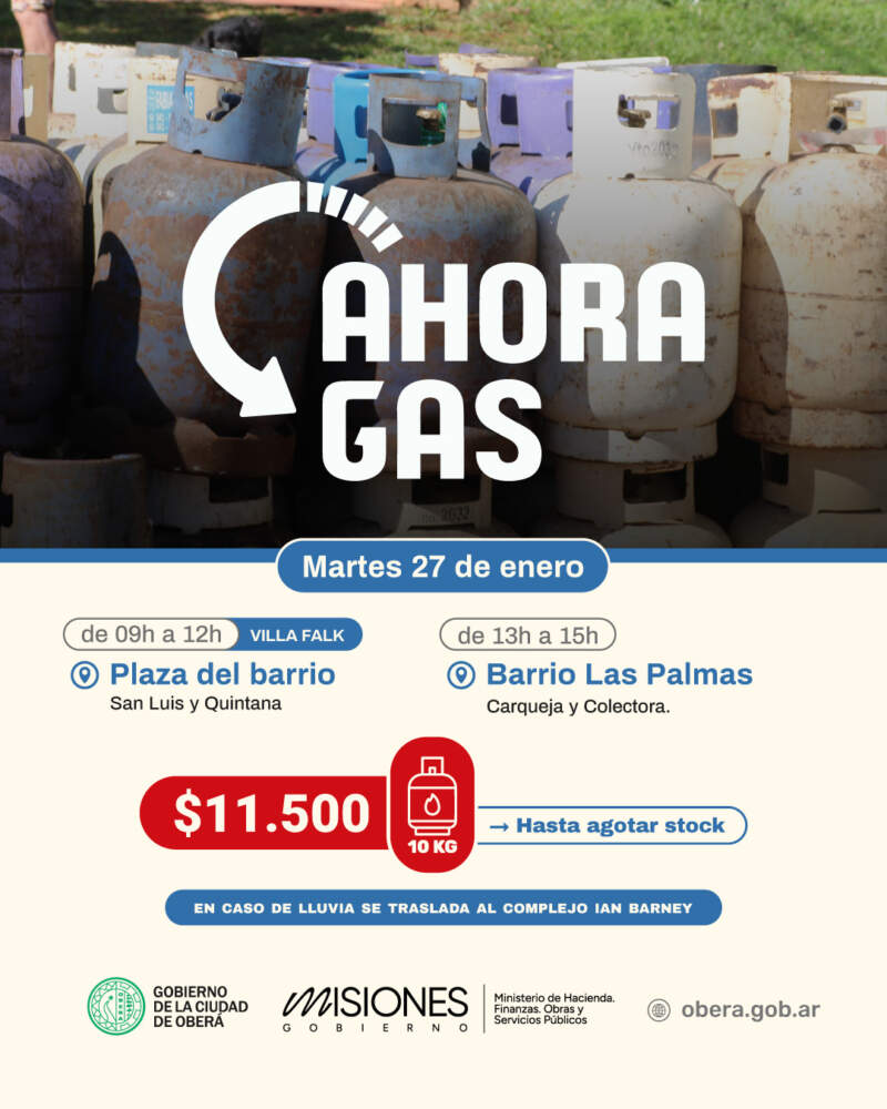 El programa provincial “Ahora Gas” estará este martes en Oberá imagen-2