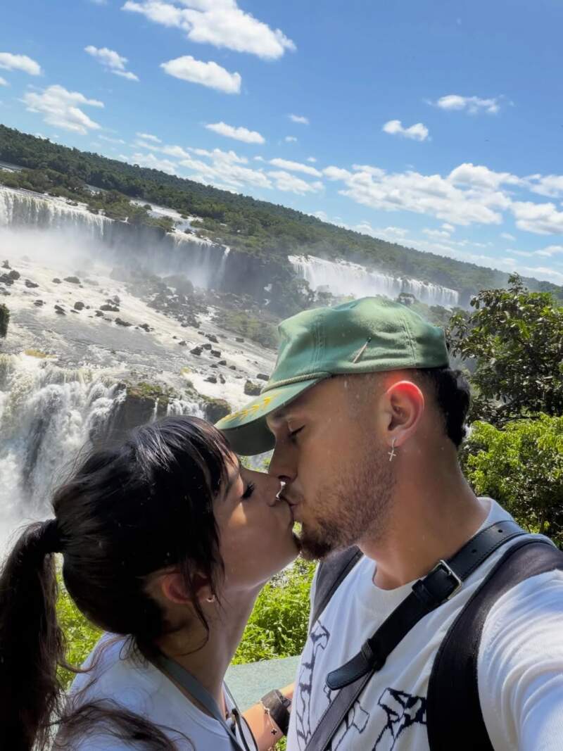 Lucas Ocampos, ex River y Selección, pasó por las Cataratas del Iguazú con su pareja y publicó su visita imagen-2