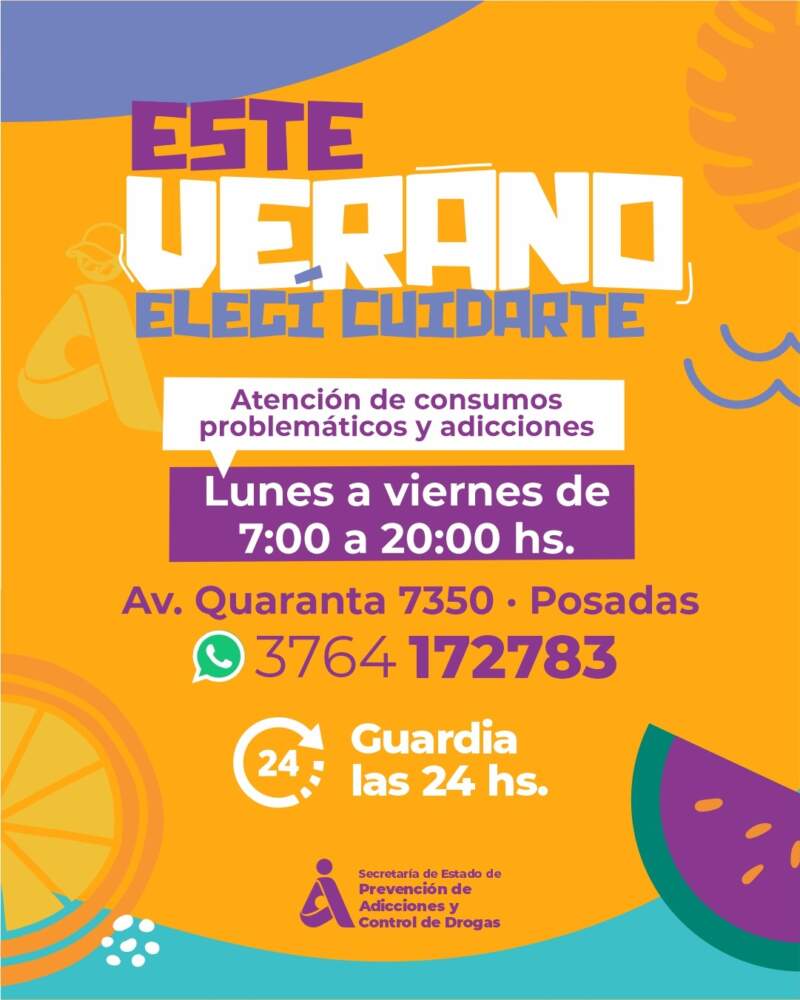 Horarios de atención del Centro Provincial de Prevención y Asistencia Integral para el Control de las Adicciones imagen-2