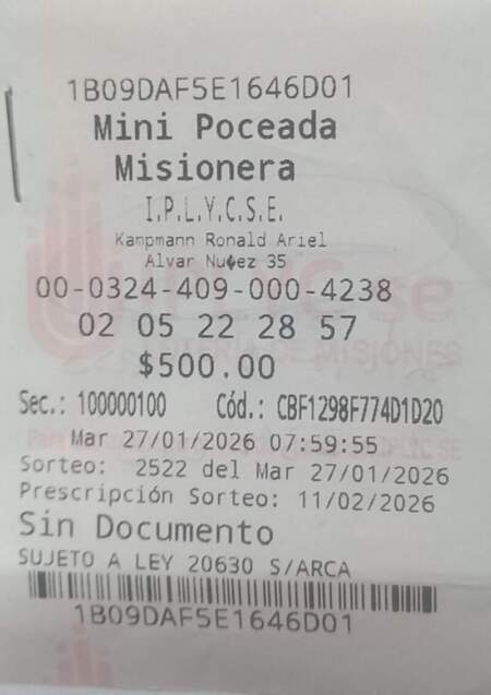 Con el mayor premio de la Mini Poceada se tomará un descanso en familia Con el mayor premio de la Mini Poceada se tomará un descanso en familia imagen-5
