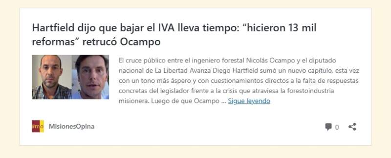 Contrapunto: Concejal posadeña ultralibertaria trató a forestales de "esclavistas" y cuestionó al sector de estar "40 años subsidiados" 5 Contrapunto: Concejal posadeña ultralibertaria trató a forestales de "esclavistas" y cuestionó al sector de estar "40 años subsidiados" imagen-4