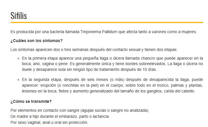 Alarmante: los casos de sífilis en Misiones no bajan del 70% y apelan a la responsabilidad social 5 Alarmante: los casos de sífilis en Misiones no bajan del 70% y apelan a la responsabilidad social imagen-4