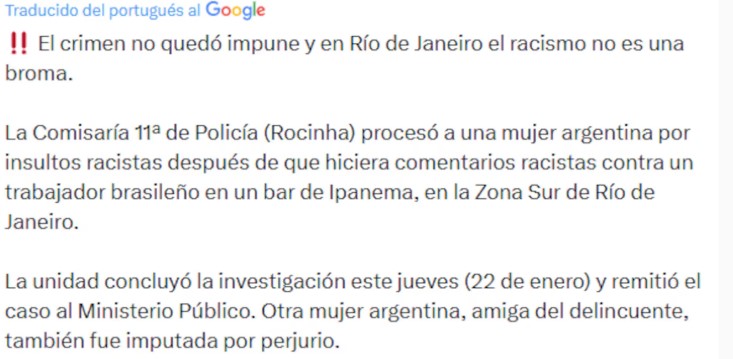 La Policía de Río Janeiro usó imágenes de la abogada argentina para una campaña antirracismo imagen-4