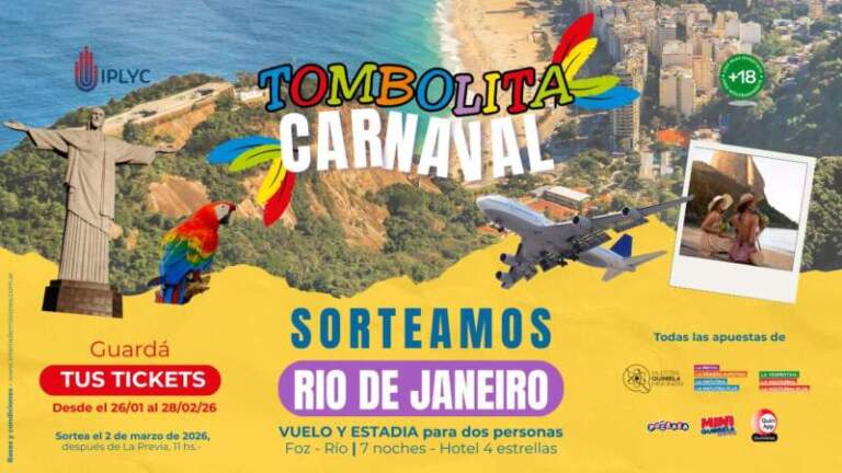 Se viene la primera Tombolita del año con un soñado viaje a Río de Janeiro Se viene la primera Tombolita del año con un soñado viaje a Río de Janeiro imagen-27