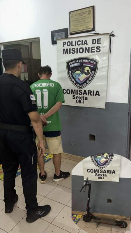 Intentó escapar de la Policía en un monopatín, en plena fuga se quedó sin batería y fue detenido en Posadas Intentó escapar de la Policía en un monopatín, en plena fuga se quedó sin batería y fue detenido en Posadas imagen-32