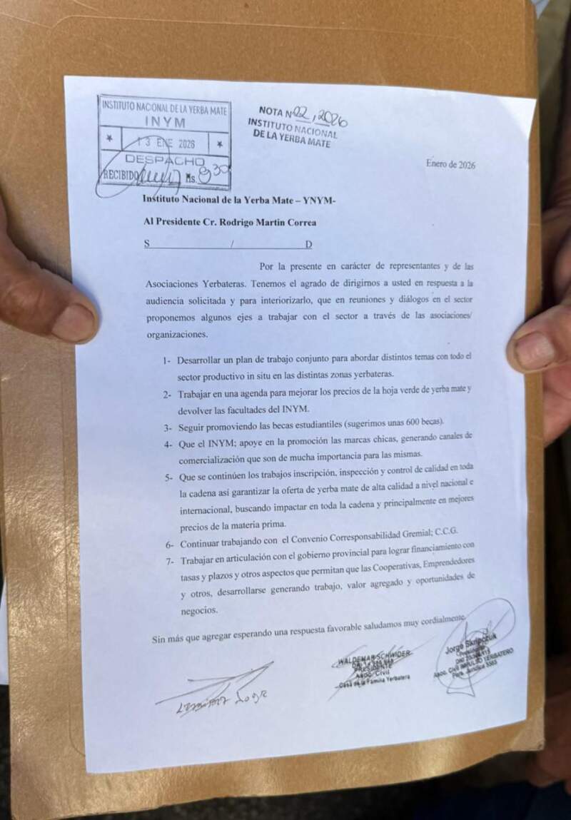 El sector yerbatero solicitó al Inym avanzar en una agenda conjunta con eje en precios, controles y apoyo a pequeños productores 3 El sector yerbatero solicitó al Inym avanzar en una agenda conjunta con eje en precios, controles y apoyo a pequeños productores imagen-2