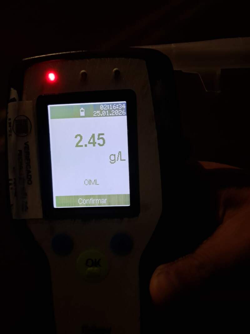 Con 2,45 g/l de alcohol, un conductor fue detenido tras circular en zigzag por Posadas imagen-2