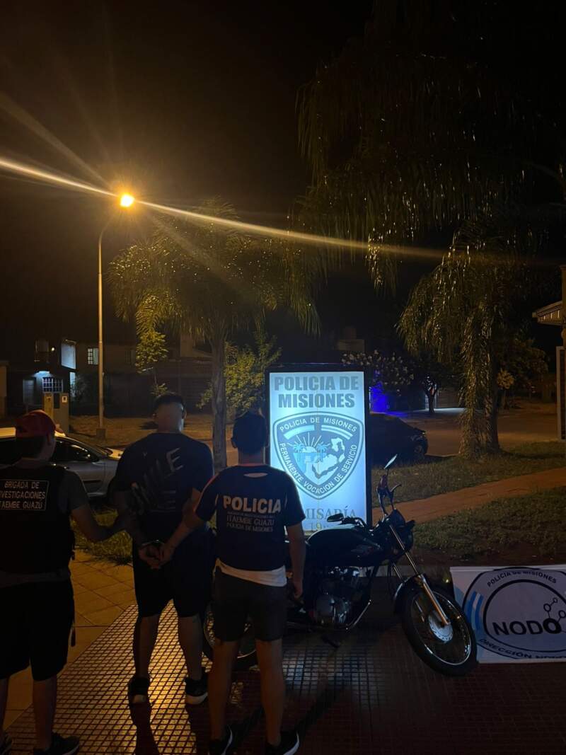 Posadas: la Policía detuvo a un motochorro y puso fin a una seguidilla de robos en el barrio Itaembé Guazú imagen-2