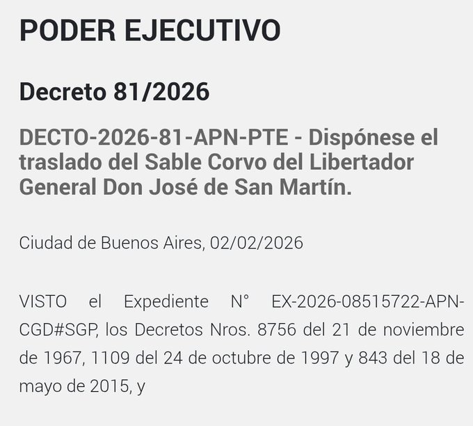 Tras la confirmación de que el sable corvo de San Martín volverá al Regimiento de Granaderos renunció la Directora del Museo Histórico Nacional 3 Tras la confirmación de que el sable corvo de San Martín volverá al Regimiento de Granaderos renunció la Directora del Museo Histórico Nacional imagen-2