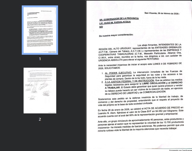 Piquete en Alem: productores y empresas tabacaleras reclaman intervención urgente por bloqueo en la CTM imagen-2