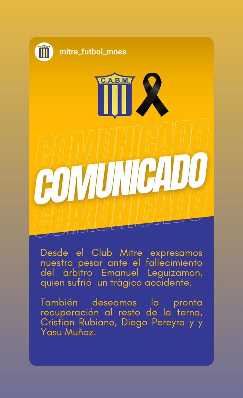Pesar por el trágico fallecimiento del árbitro pampeano Emanuel Leguizamón 5 Pesar por el trágico fallecimiento del árbitro pampeano Emanuel Leguizamón imagen-4