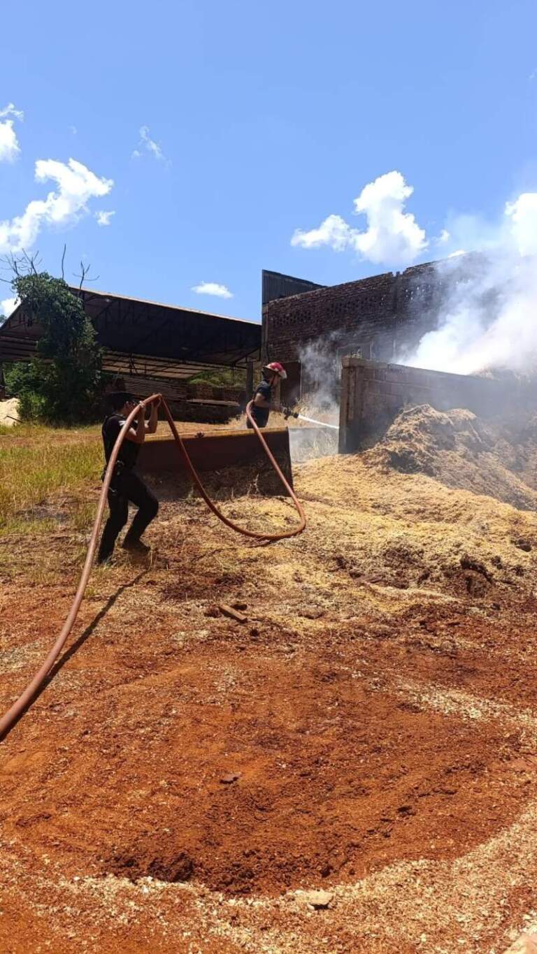 Bomberos controlaron un incendio en un aserradero de Hipólito Yrigoyen imagen-18