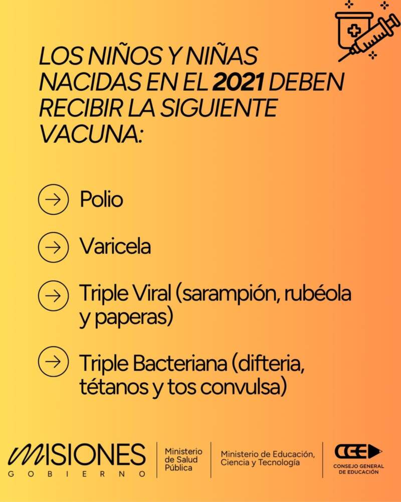 El Gobierno de Misiones insta a las familias a completar la vacunación y los controles de salud antes del inicio de un nuevo ciclo lectivo imagen-8