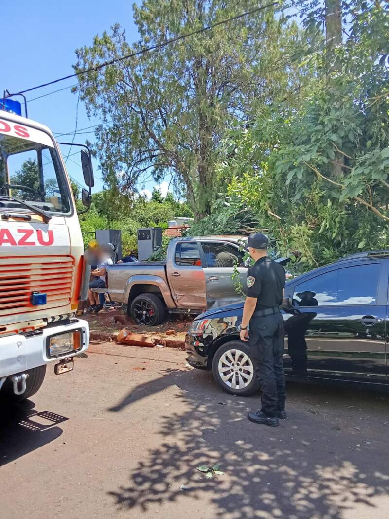 Puerto Iguazú: tres personas lesionadas tras el choque de una camioneta contra un árbol imagen-2