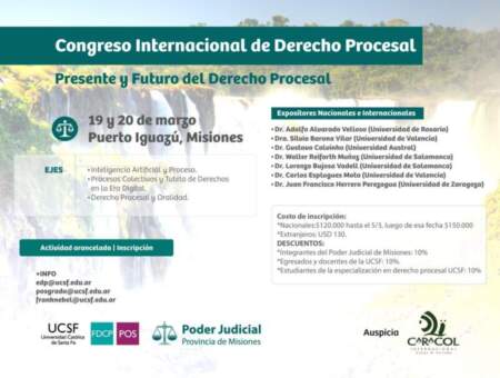 El Congreso Internacional de Derecho Procesal se llevará a cabo en Puerto Iguazú imagen-9