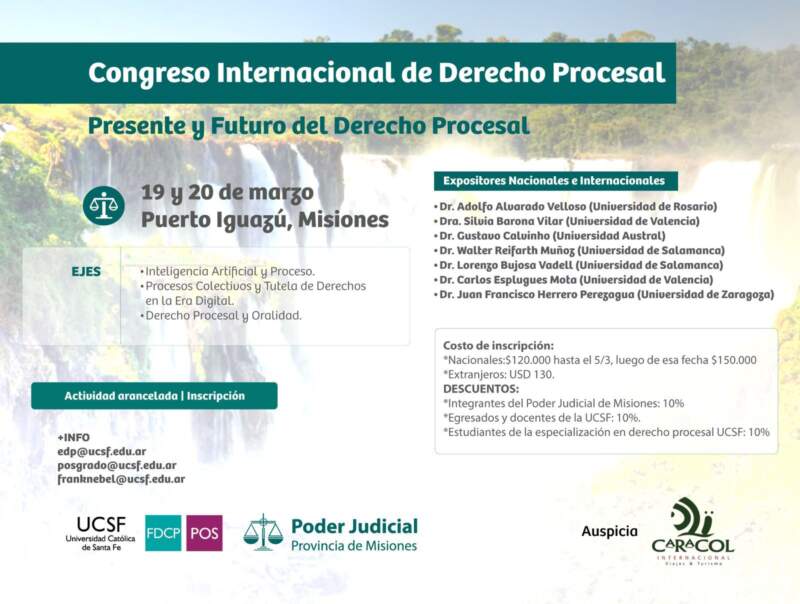 El Congreso Internacional de Derecho Procesal se llevará a cabo en Puerto Iguazú imagen-11