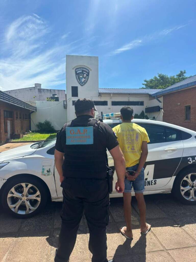 Cámaras del 911 lo filmaron mientras intentaba robar y cayó minutos después en Posadas imagen-16