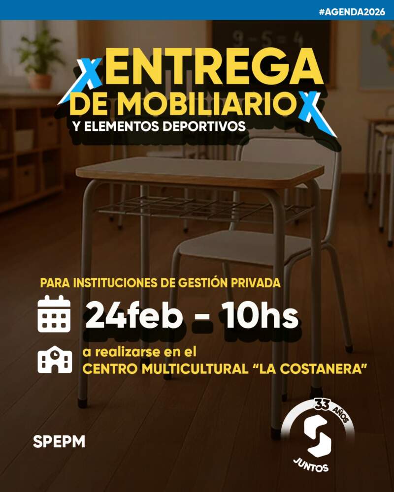 "Estudiar asegura tu futuro": Misiones prepara entrega de mobiliario y elementos deportivos antes del inicio de clases imagen-2