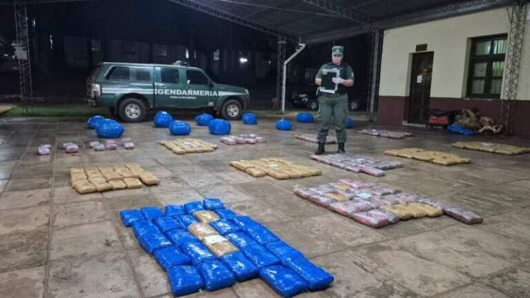 Gendarmes decomisaron 649 kilos de marihuana que fueron abandonados en la selva misionera imagen-38