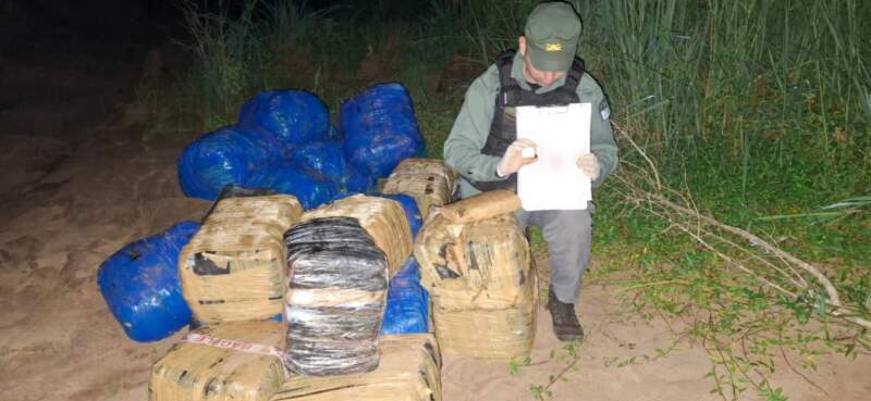 Gendarmes decomisaron 649 kilos de marihuana que fueron abandonados en la selva misionera imagen-6