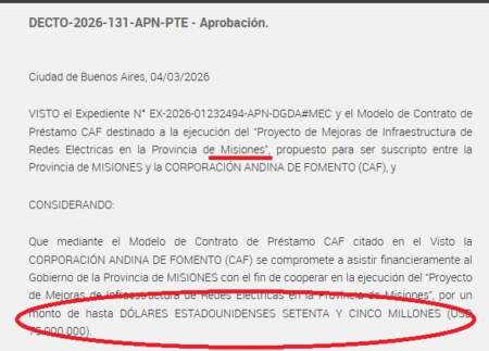 El Gobierno Nacional aprobó financiamiento de la CAF para mejorar redes eléctricas en Misiones imagen-14