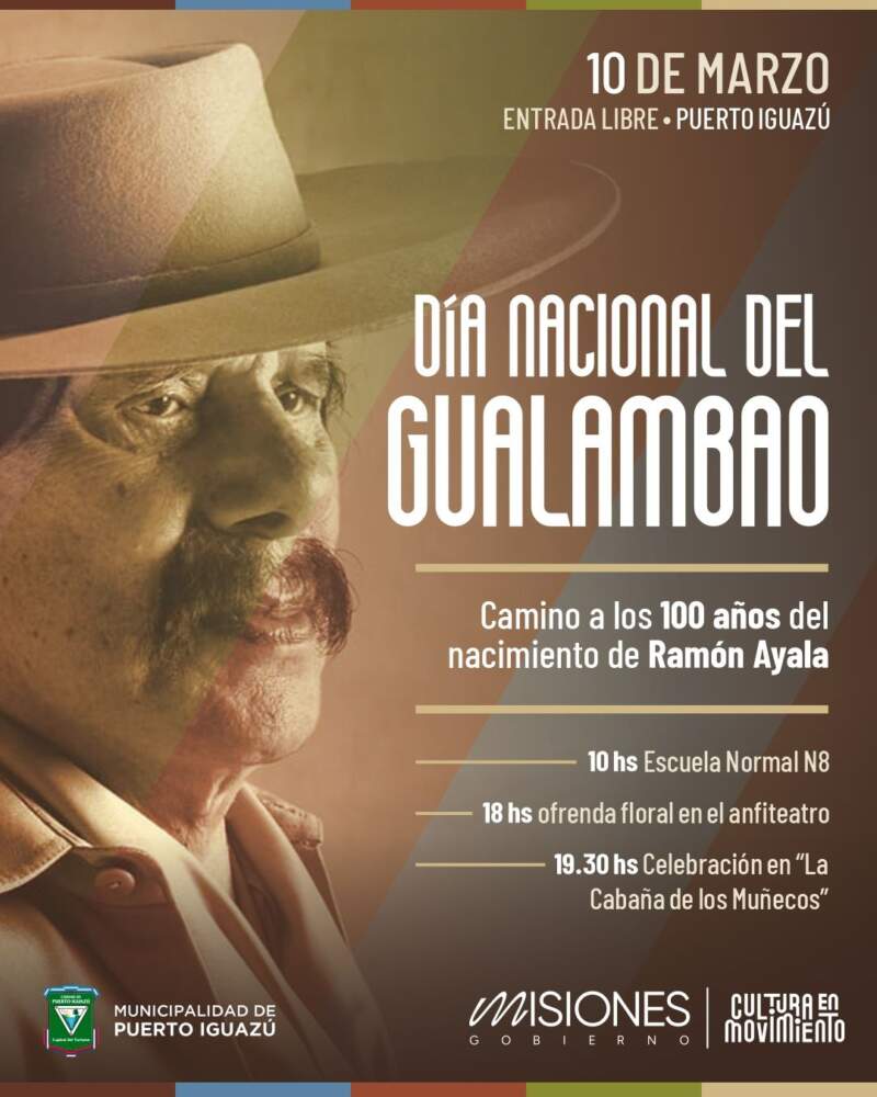 Puerto Iguazú celebrará el Día del Gualambao y dará inicio al camino hacia el centenario de Ramón Ayala imagen-2