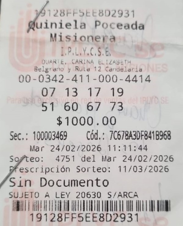 “Fue completamente al azar”: un empleado de Candelaria ganó más de $43 millones en la Poceada Misionera imagen-1