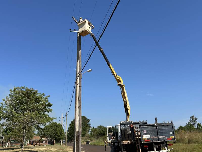 Candelaria: Energía de Misiones cambió 55 postes y 490 luminarias con mejoras en la infraestructura eléctrica imagen-2