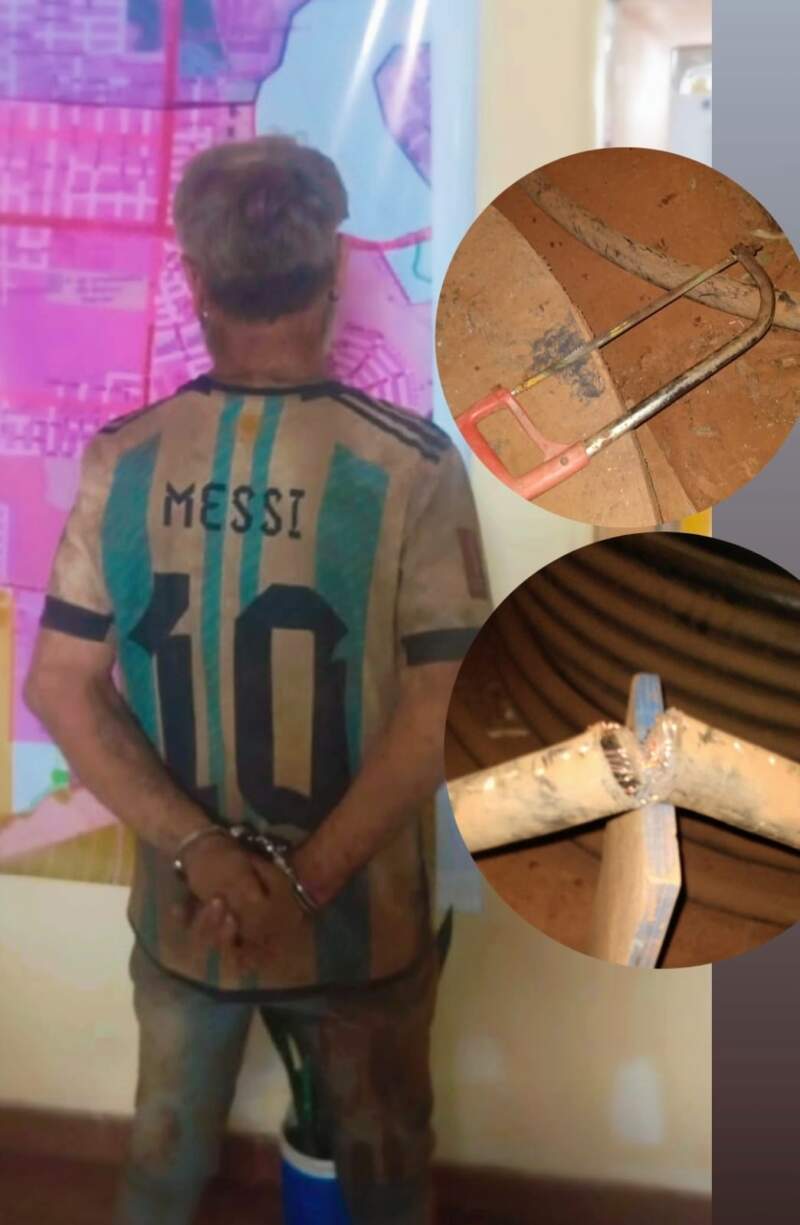 Atraparon a un robacables cuando intentaba sustraer el tendido eléctrico de un predio industrial imagen-1