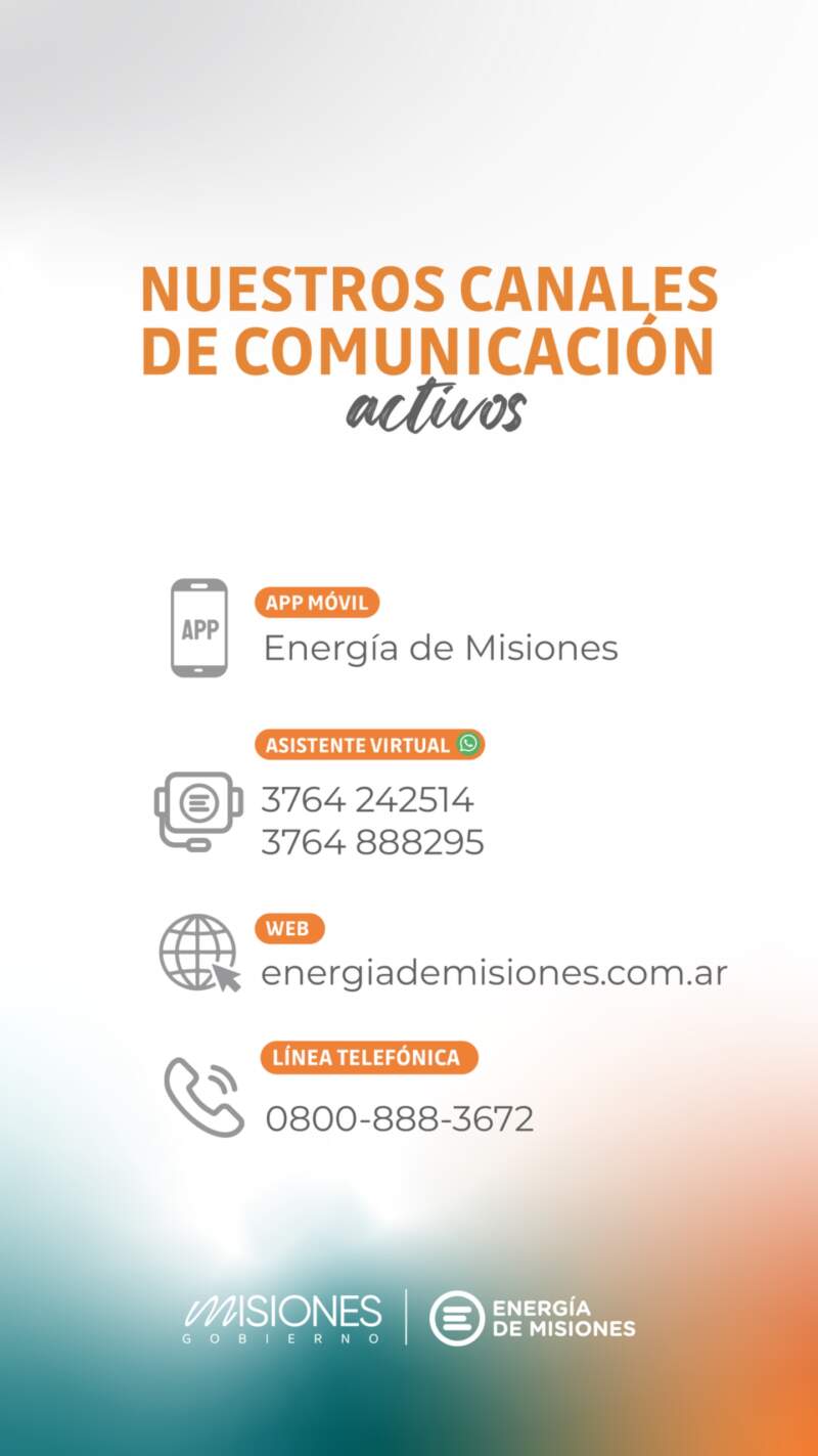 Energía de Misiones informó sus canales activos para hacer reclamos y pago de facturas imagen-2