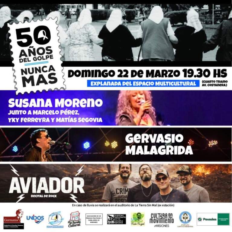 A 50 años del Golpe de 1976, Posadas realizará un Festival por la Memoria con música y actividades en la Costanera imagen-12