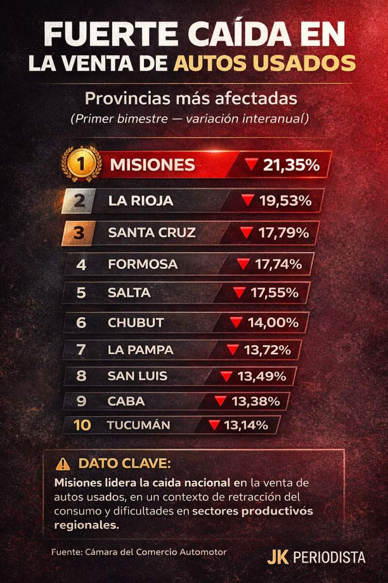 Fuerte caída en la venta de autos usados en Misiones: el impacto de la crisis productiva se profundiza imagen-2