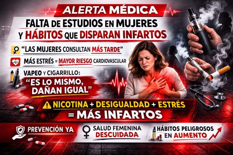 Fuerte advertencia médica: falta de estudios en mujeres y hábitos que disparan infartos imagen-31