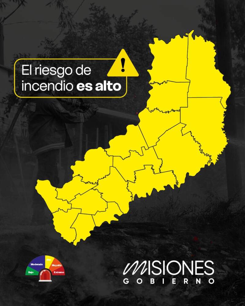 Ante el alto riesgo de incendios en toda la provincia, el Gobierno de Misiones insta a evitar el uso del fuego y extremar las medidas de prevención imagen-2