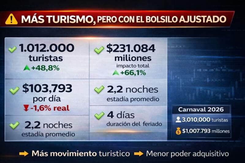 Feriado de la Memoria: más de un millón de turistas gastaron $ 231 mil millones durante el fin de semana imagen-11