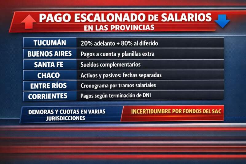 Salarios bajo presión: las provincias ajustan pagos y crece la incertidumbre 3 Salarios bajo presión: las provincias ajustan pagos y crece la incertidumbre imagen-2