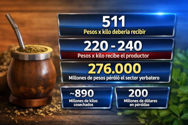 Productores al límite: la yerba se paga a la mitad de su costo y la crisis sacude toda la cadena imagen-12