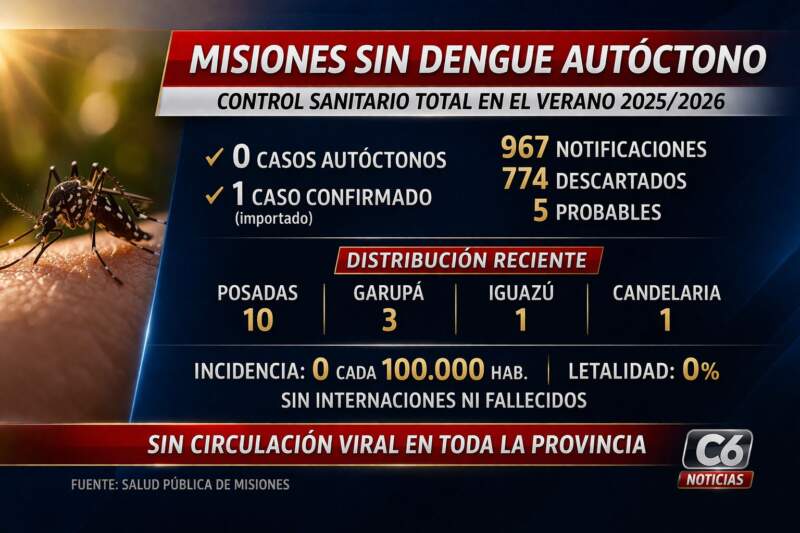 Control sanitario total: Misiones pasó el verano sin dengue autóctono ni impacto hospitalario 5 Control sanitario total: Misiones pasó el verano sin dengue autóctono ni impacto hospitalario imagen-4