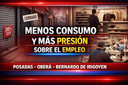 Consumo en caída en tres ciudades: Posadas, Oberá e Irigoyen reflejan la crisis del comercio en Misiones Consumo en caída en tres ciudades: Posadas, Oberá e Irigoyen reflejan la crisis del comercio en Misiones imagen-2