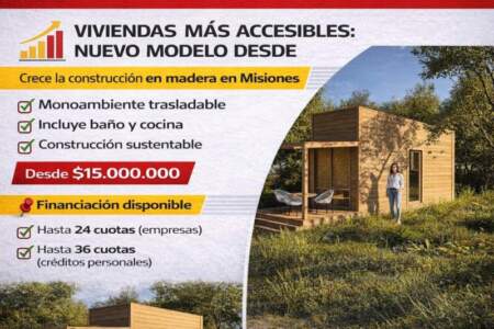 Viviendas trasladables: lanzan en Misiones un monoambiente de madera desde $15 millones imagen-5