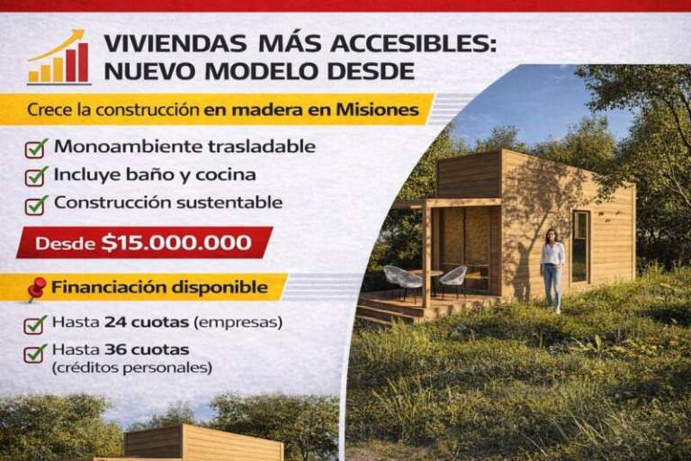 Viviendas trasladables: lanzan en Misiones un monoambiente de madera desde $15 millones imagen-8