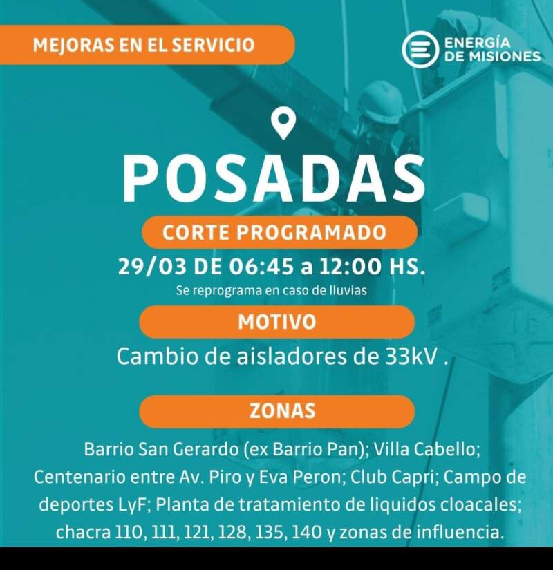 Importante trabajo en infraestructura eléctrica en el Oeste posadeño 5 Importante trabajo en infraestructura eléctrica en el Oeste posadeño imagen-4